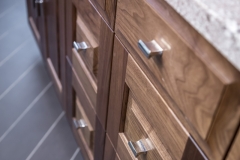Wooden bathroom drawers , detail shot from transitional style bathrooom remodeling  project portfolio.