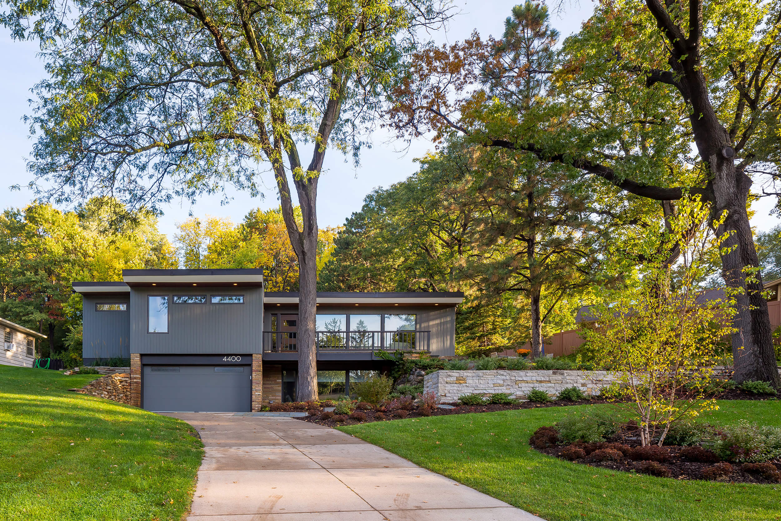 Complete remodel of Mid-Century house with an addition.  Modern Design.