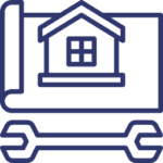 Graphic icon of home renovation