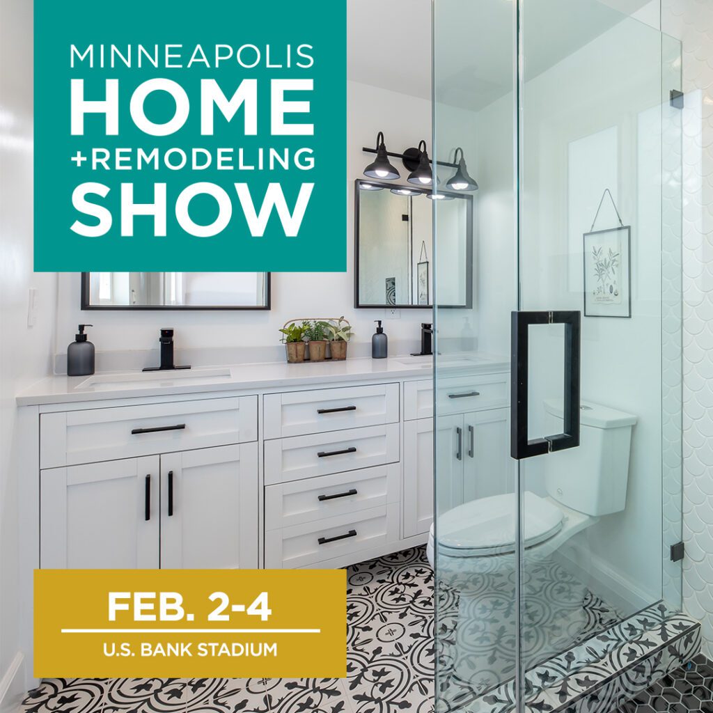 Minneapolis Home + Remodeling Show logo image with event dates